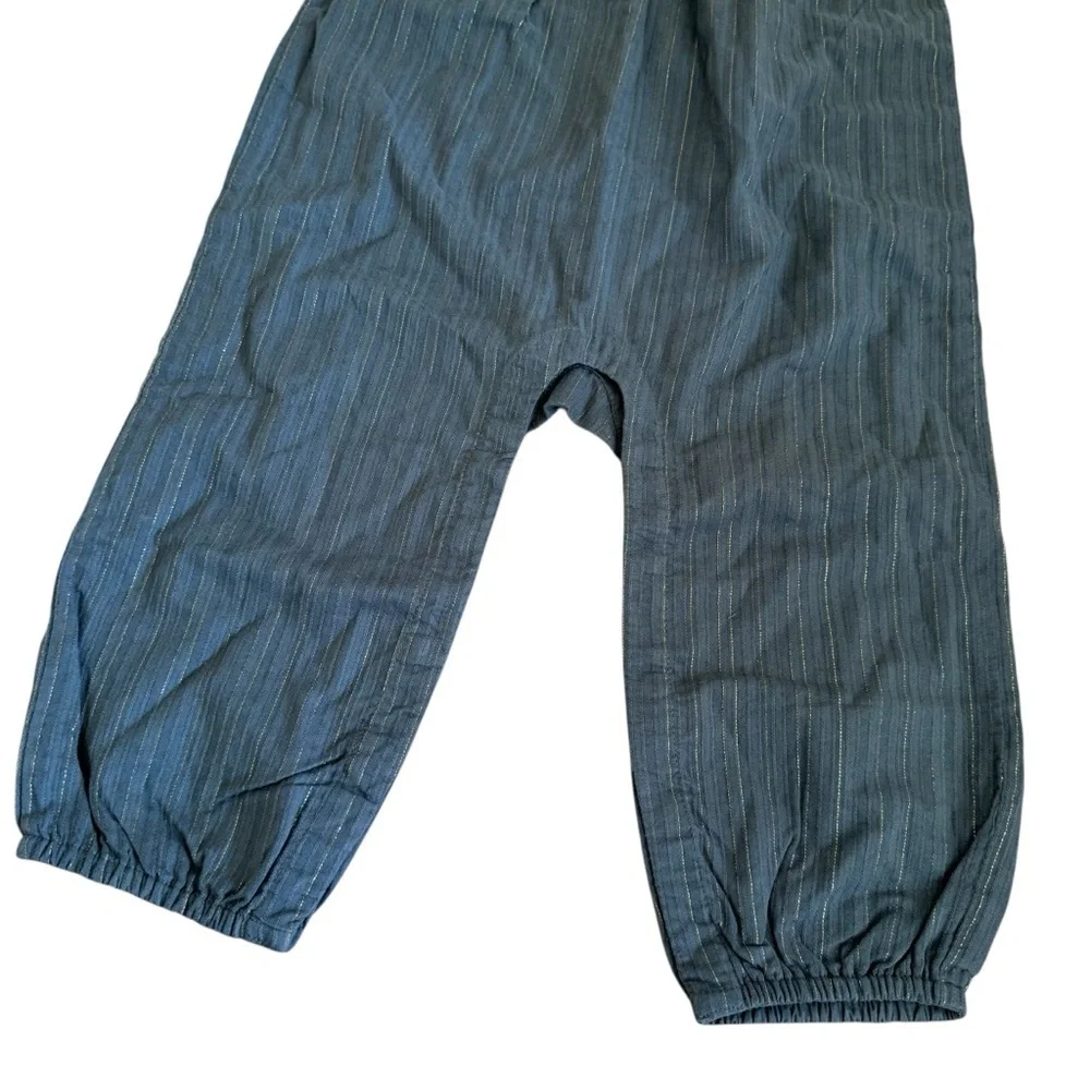 Baby Gap Charcoal Gray Gold Jumpsuit Sleeveless Baby Girls Size 18-24M NWT - Picture 3 of 6